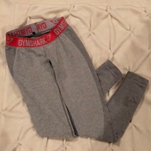 Gymshark flex leggings in gray marl/ sherbet pink
